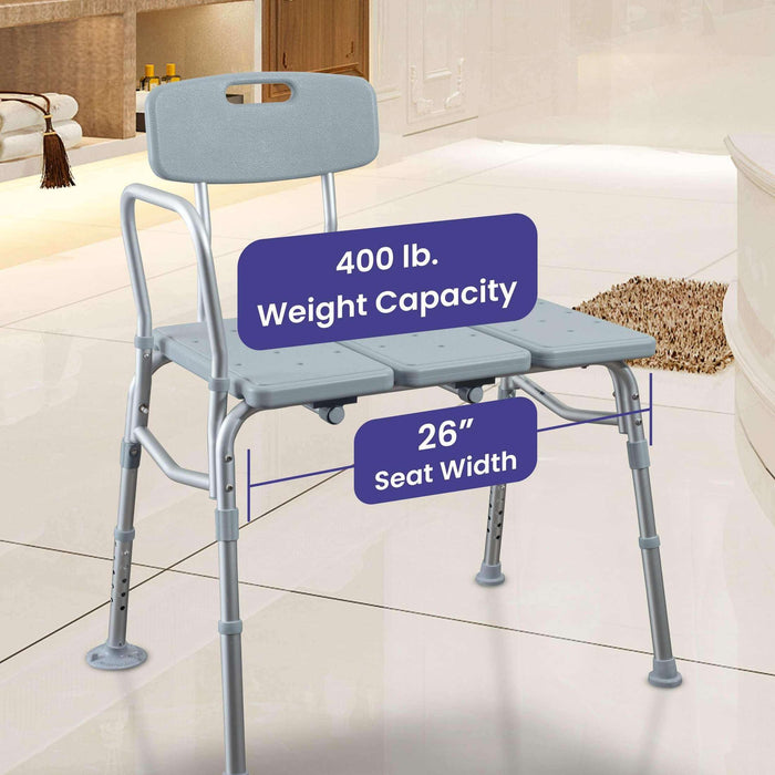 Medacure Transfer Bench Shower Chair for Bathtub - Case of 2 - Elvoros