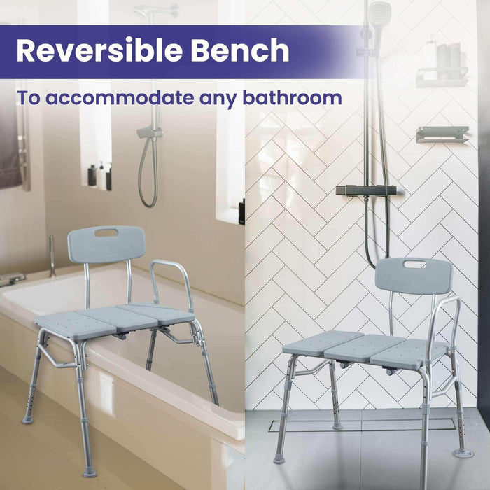 Medacure Transfer Bench Shower Chair for Bathtub - Case of 2 - Elvoros