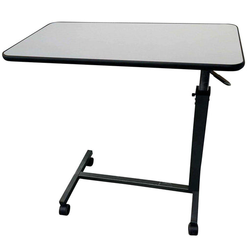 Medical Gray Overbed Table with Wheels for Home and Hospital Use - Elvoros