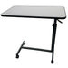 Medical Gray Overbed Table with Wheels for Home and Hospital Use - Elvoros