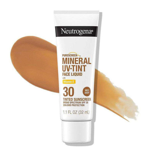 Neutrogena Purescreen+ Mineral UV Tint Face Liquid Sunscreen SPF 30, Medium Deep - 1.1 fl oz - Elvoros