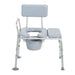 Padded Seat Transfer Bench with Commode Opening - Elvoros