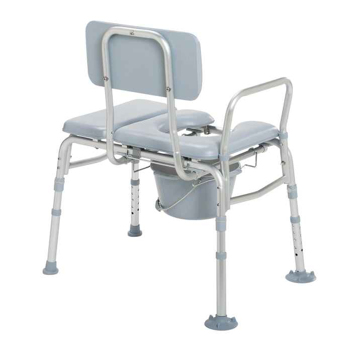 Padded Seat Transfer Bench with Commode Opening - Elvoros