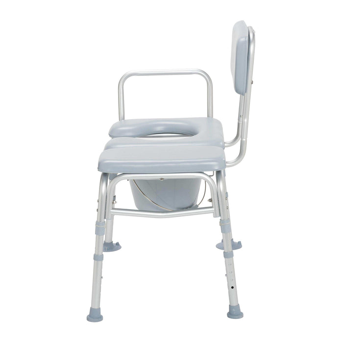 Padded Seat Transfer Bench with Commode Opening - Elvoros