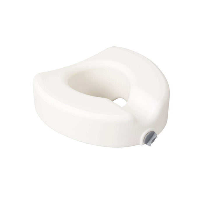 Premium Plastic Raised Toilet Seat with Lock, Elongated - Elvoros