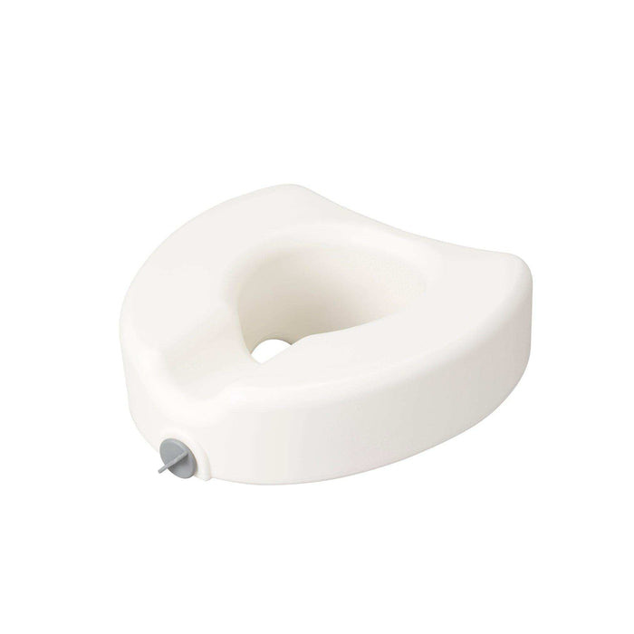 Premium Plastic Raised Toilet Seat with Lock, Elongated - Elvoros