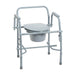 Steel Drop Arm Bedside Commode with Padded Arms - Elvoros