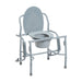 Steel Drop Arm Bedside Commode with Padded Arms - Elvoros