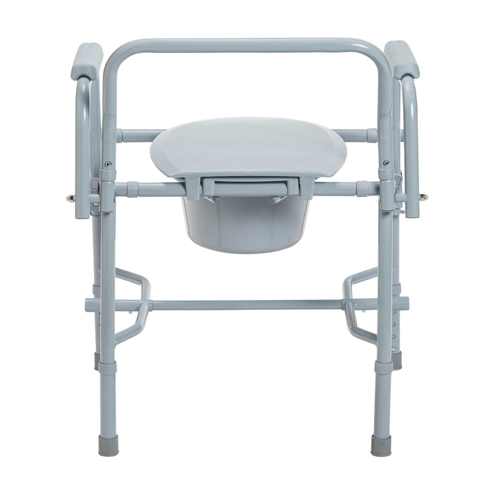 Steel Drop Arm Bedside Commode with Padded Arms - Elvoros