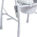 Steel Drop Arm Bedside Commode with Padded Seat and Arms - Elvoros