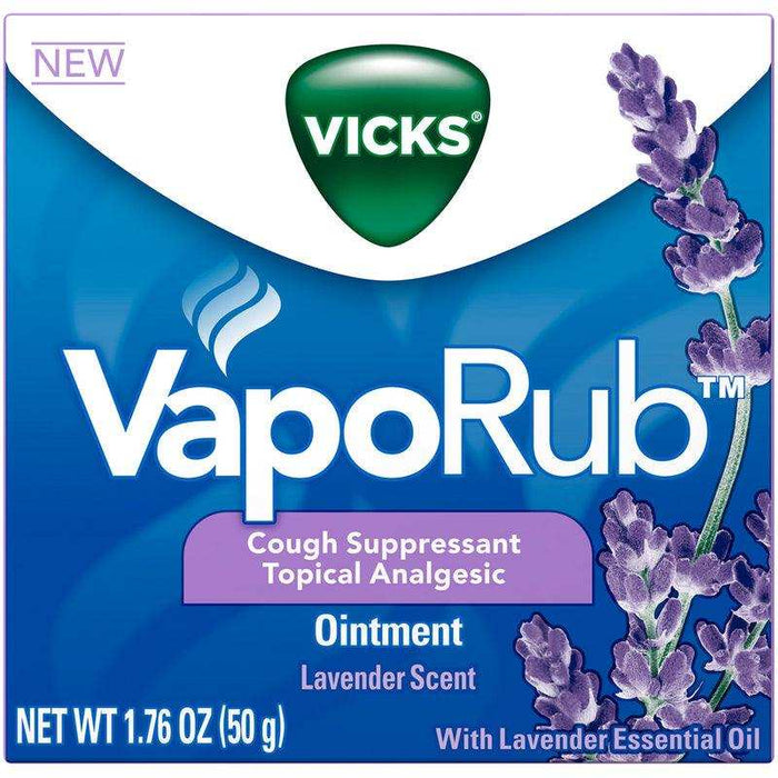 Vicks VapoRub Lavender Scented Cough Suppressant Ointment - 1.76OZ - Elvoros