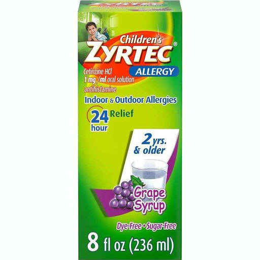 Zyrtec Children'S Allergy Grape Syrup 8 Oz - Syrup - Elvoros